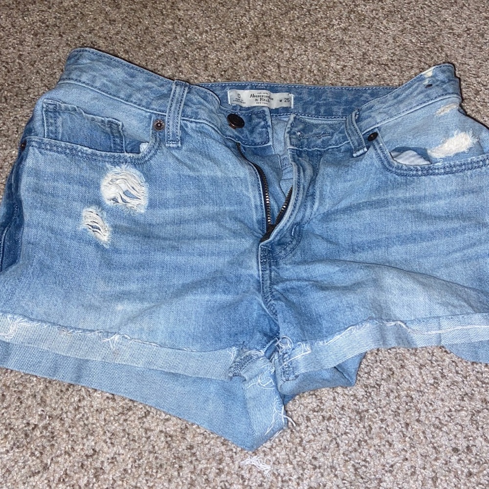 abercrombie and fitch jean shorts
